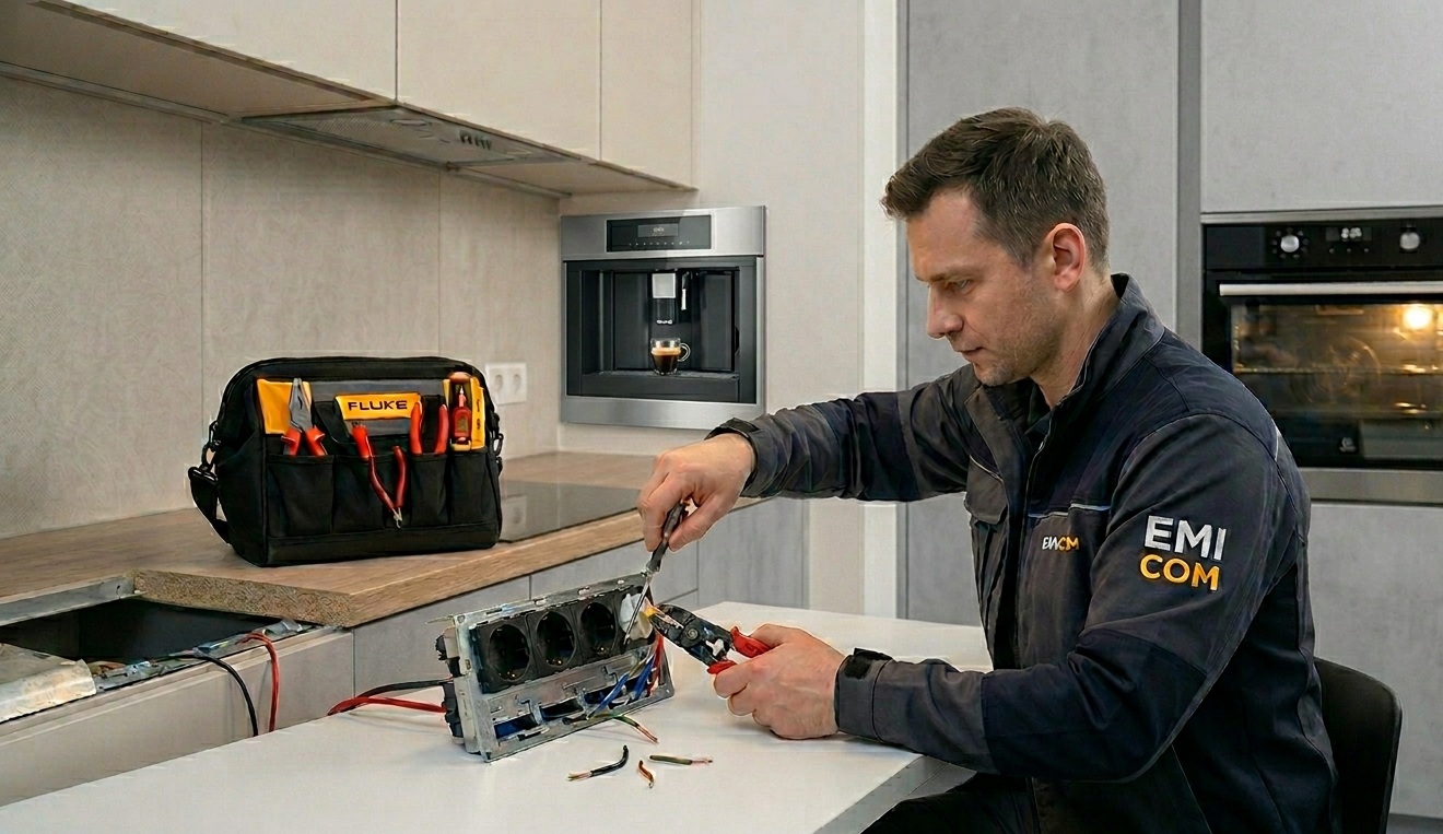 Usuwanie awarii elektrycznej i serwis instalacji przez EMI COM